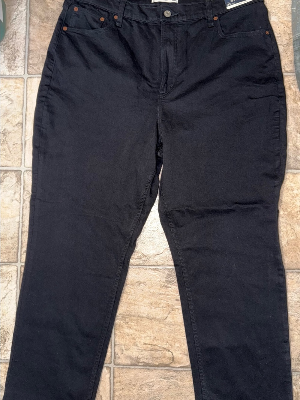 NWT Women’s Abercrombie Curve Love Ultra High Rise Ankle Straight Jeans 33 Long